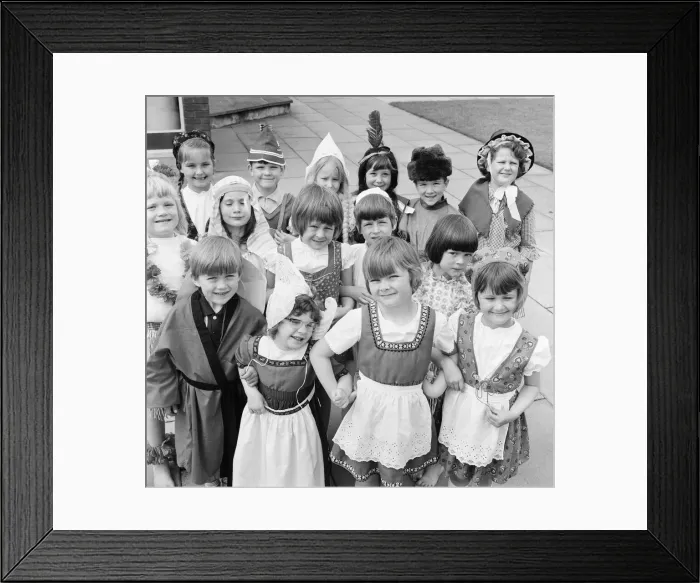 Framed Print : Children Kader Primary School, Staindrop Drive, Acklam Middlesbrough, 1972 Framed Print : Children Kader Primary School, Staindrop Drive, Acklam Middlesbrough, 1972