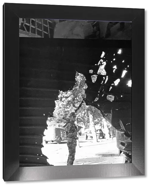 The Bizerte Crisis 1961 A French paratrooper framed in a bullet
