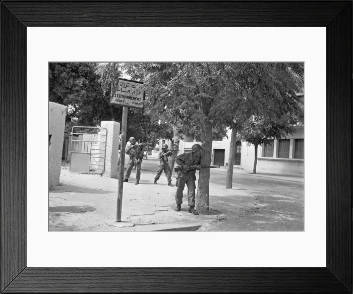 Framed Print : The Bizerte Crisis 1961 French soldiers on the streets of Bizerte Framed Print : The Bizerte Crisis 1961 French soldiers on the streets of Bizerte