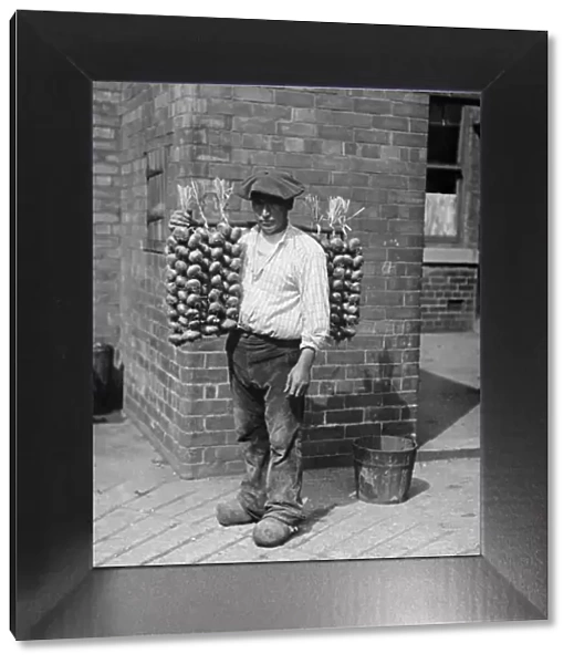 An onion seller. 1st December 1928