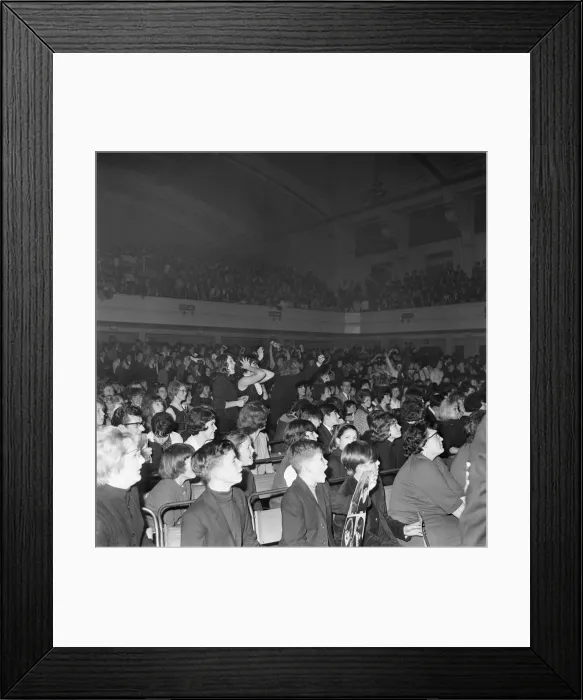 Framed Print : The Beatles Autumn 1963 UK Tour, De Montfort Hall, Leicester, Sunday 1st December 1963