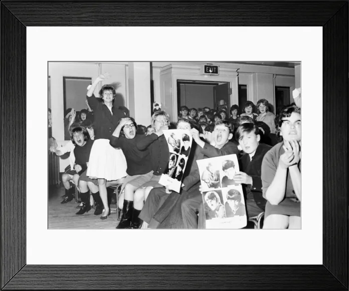 Framed Print : The Beatles Autumn 1963 UK Tour, De Montfort Hall, Leicester, Sunday 1st December 1963
