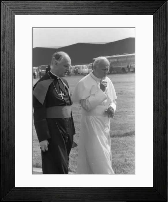 Framed Print : Pope John Paul IIs visit to Coventry Airport for a mid-morning mass. 30th May 1982 Framed Print : Pope John Paul IIs visit to Coventry Airport for a mid-morning mass. 30th May 1982