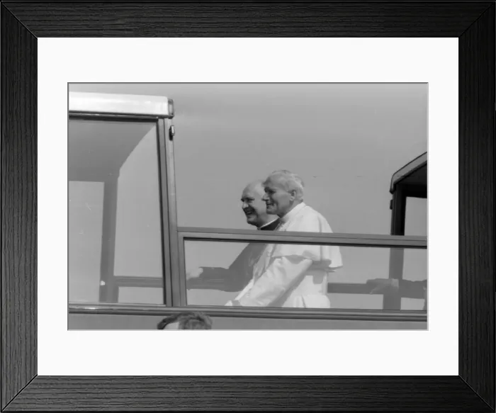 Framed Print : Pope John Paul IIs visit to Coventry Airport for a mid-morning mass. 30th May 1982 Framed Print : Pope John Paul IIs visit to Coventry Airport for a mid-morning mass. 30th May 1982