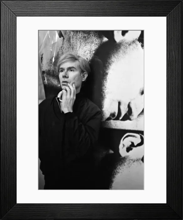 Framed Print : Andy Warhol at his studio in New York. 28th October 1965 Framed Print : Andy Warhol at his studio in New York. 28th October 1965