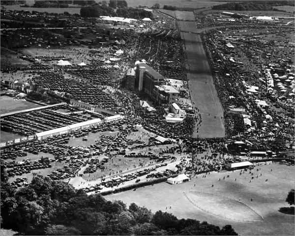 Epsom racecourse scene of the Derby. June 1929