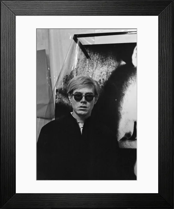 Framed Print : Andy Warhol at his studio in New York. 28th October 1965 Framed Print : Andy Warhol at his studio in New York. 28th October 1965
