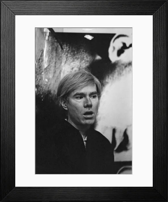 Framed Print : Andy Warhol at his studio in New York. 28th October 1965 Framed Print : Andy Warhol at his studio in New York. 28th October 1965