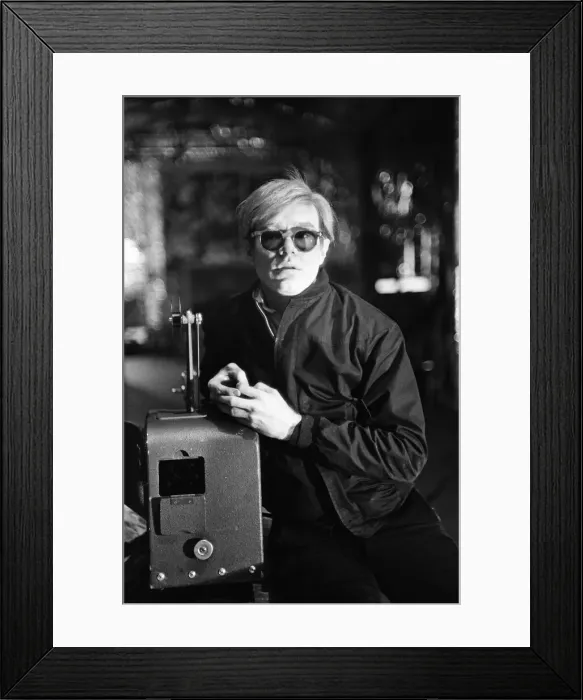 Framed Print : Andy Warhol at his studio in New York. 28th October 1965 Framed Print : Andy Warhol at his studio in New York. 28th October 1965