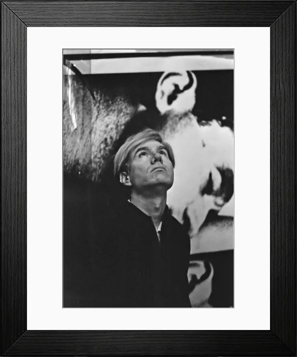 Framed Print : Andy Warhol at his studio in New York. 28th October 1965 Framed Print : Andy Warhol at his studio in New York. 28th October 1965