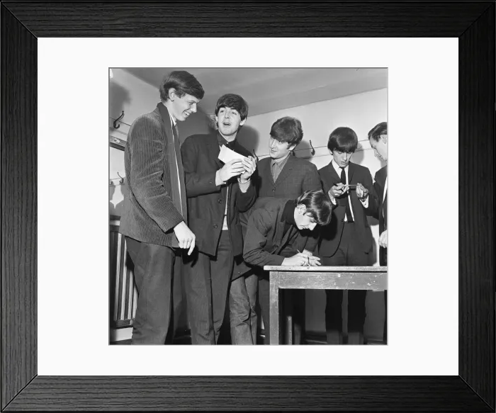 Framed Print : The Beatles Autumn 1963 UK Tour, De Montfort Hall, Leicester, Sunday 1st December 1963