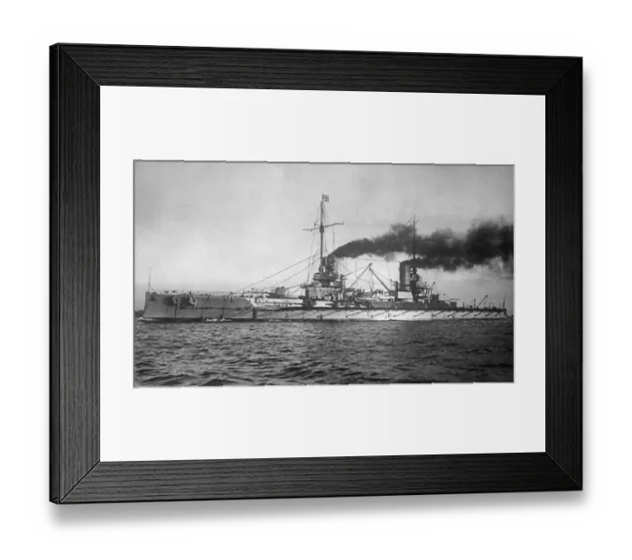 Framed Print : Imperial German Navy Battleship SMS Grosser Kurfurst circa 1918