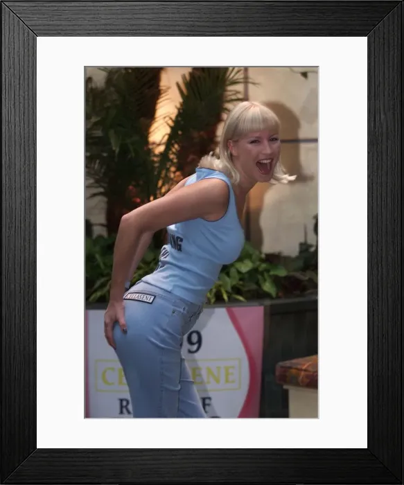 Framed Print : Denise Van Outen October 1999 wins Rear of the Year1999 Framed Print : Denise Van Outen October 1999 wins Rear of the Year1999