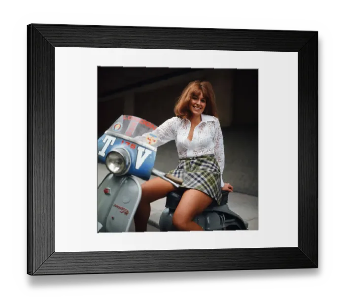 Framed Print : Unisex shirt feature. Mrs Regina Levy wearing a lace shirt, by Shirt of England