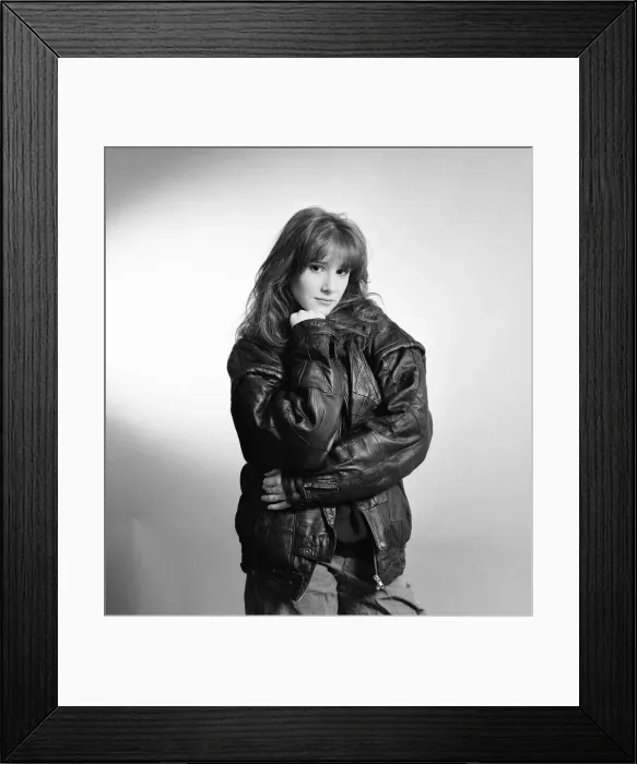 Framed Print : Tiffany, american singer aged 16 years old, poses for pictures, Daily Mirror Studio Framed Print : Tiffany, american singer aged 16 years old, poses for pictures, Daily Mirror Studio