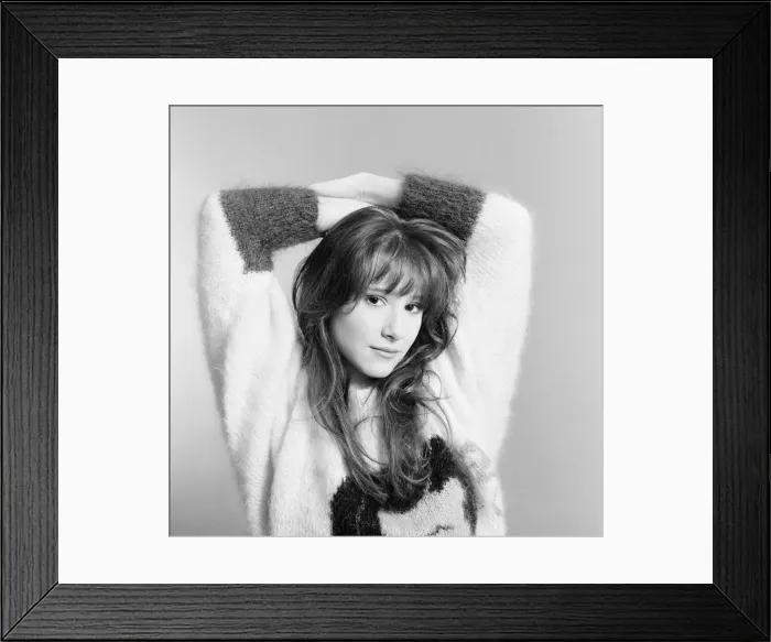 Framed Print : Tiffany, american singer aged 16 years old, poses for pictures, Daily Mirror Studio