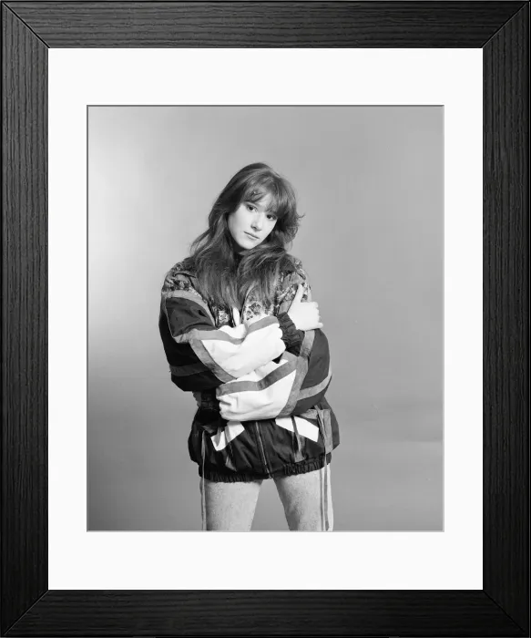 Framed Print : Tiffany, american singer aged 16 years old, poses for pictures, Daily Mirror Studio Framed Print : Tiffany, american singer aged 16 years old, poses for pictures, Daily Mirror Studio