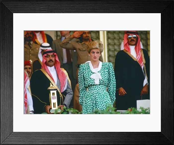 Framed Print : Prince and Princess of Wales, Middle East Tour November 1986 Framed Print : Prince and Princess of Wales, Middle East Tour November 1986