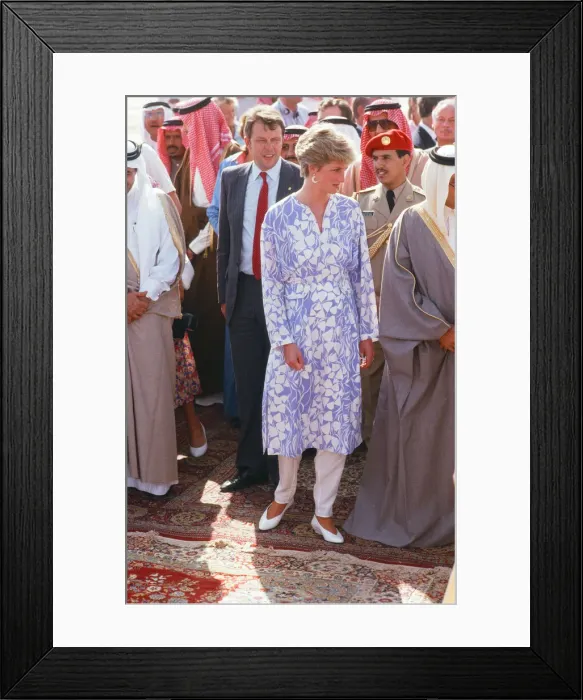 Framed Print : Prince and Princess of Wales, Middle East Tour November 1986