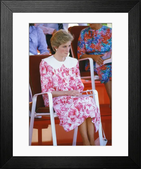 Framed Print : Prince and Princess of Wales, Middle East Tour November 1986 Framed Print : Prince and Princess of Wales, Middle East Tour November 1986