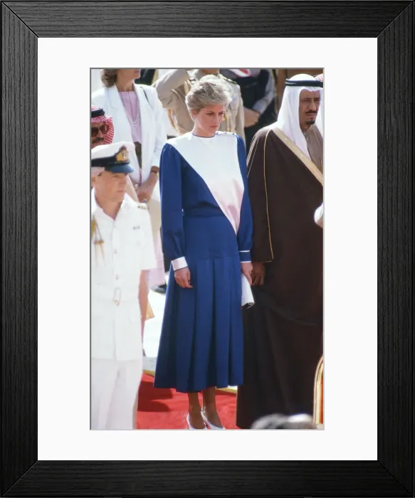 Framed Print : Prince and Princess of Wales, Middle East Tour November 1986 Framed Print : Prince and Princess of Wales, Middle East Tour November 1986