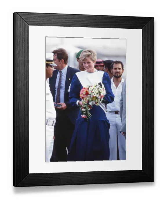 Framed Print : Prince and Princess of Wales, Middle East Tour November 1986 Framed Print : Prince and Princess of Wales, Middle East Tour November 1986