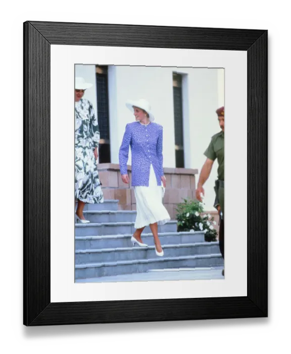 Framed Print : Prince and Princess of Wales, Middle East Tour November 1986