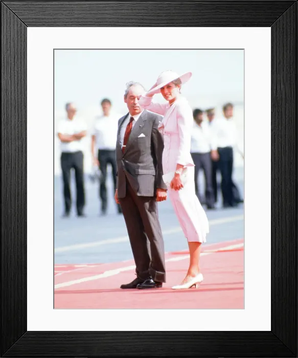 Framed Print : Prince and Princess of Wales, Middle East Tour November 1986