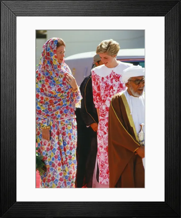 Framed Print : Prince and Princess of Wales, Middle East Tour November 1986 Framed Print : Prince and Princess of Wales, Middle East Tour November 1986