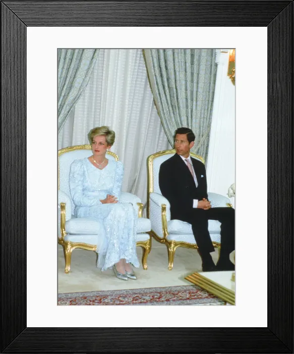 Framed Print : Prince and Princess of Wales, Middle East Tour November 1986 Framed Print : Prince and Princess of Wales, Middle East Tour November 1986