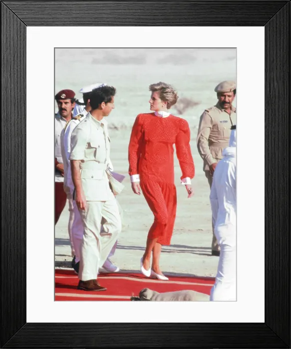 Framed Print : Prince and Princess of Wales, Middle East Tour November 1986 Framed Print : Prince and Princess of Wales, Middle East Tour November 1986