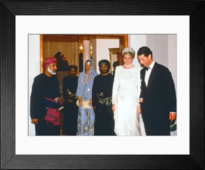 Framed Print : Prince and Princess of Wales, Middle East Tour November 1986 Framed Print : Prince and Princess of Wales, Middle East Tour November 1986