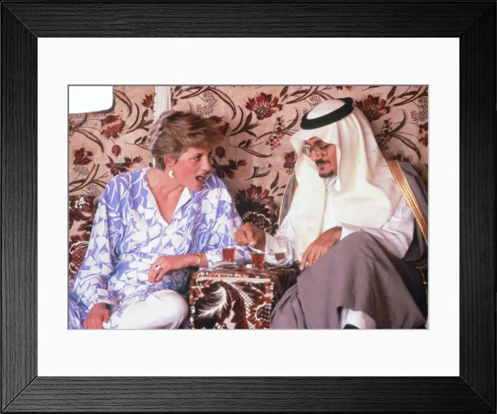 Framed Print : Prince and Princess of Wales, Middle East Tour November 1986