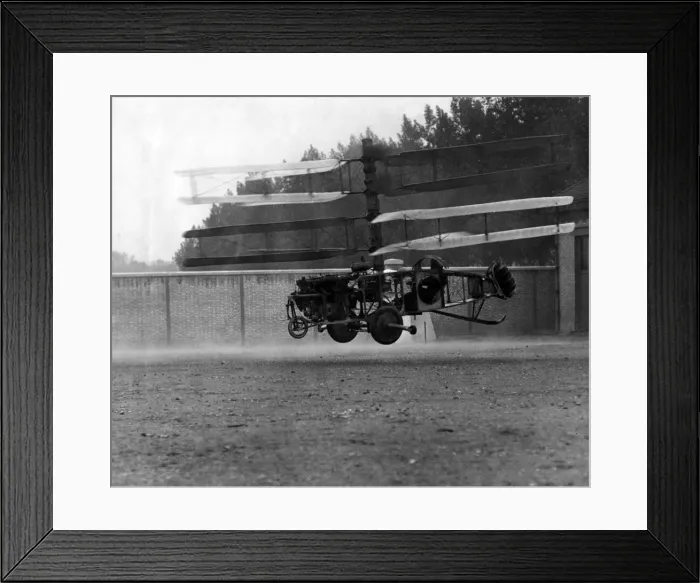 Framed Print : Helicopter has successful flight with Marquis of Pescara Framed Print : Helicopter has successful flight with Marquis of Pescara