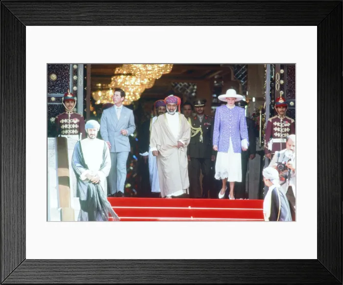 Framed Print : Prince and Princess of Wales, Middle East Tour November 1986 Framed Print : Prince and Princess of Wales, Middle East Tour November 1986