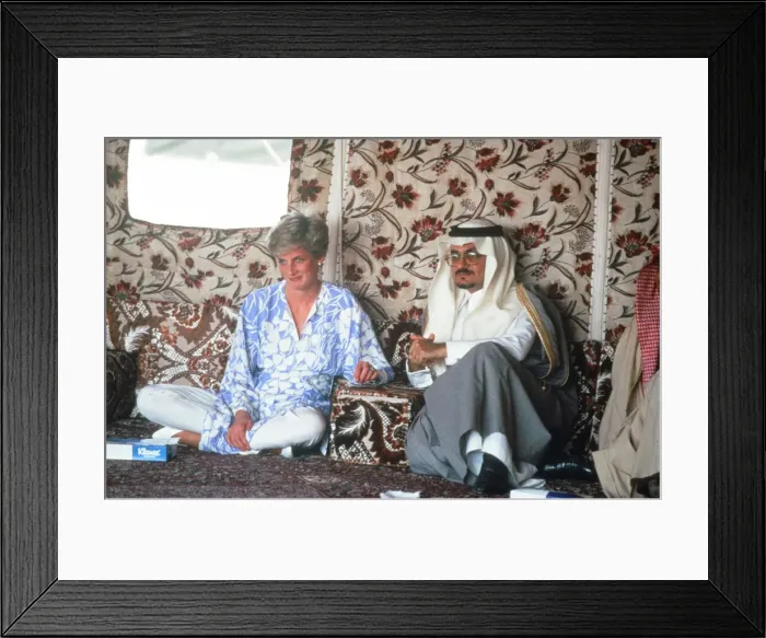 Framed Print : Prince and Princess of Wales, Middle East Tour November 1986 Framed Print : Prince and Princess of Wales, Middle East Tour November 1986