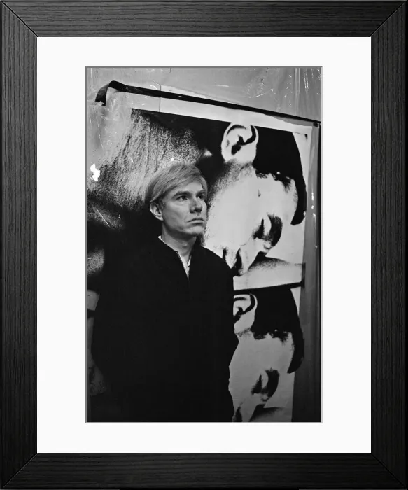 Framed Print : Andy Warhol at his studio in New York. 28th October 1965 Framed Print : Andy Warhol at his studio in New York. 28th October 1965