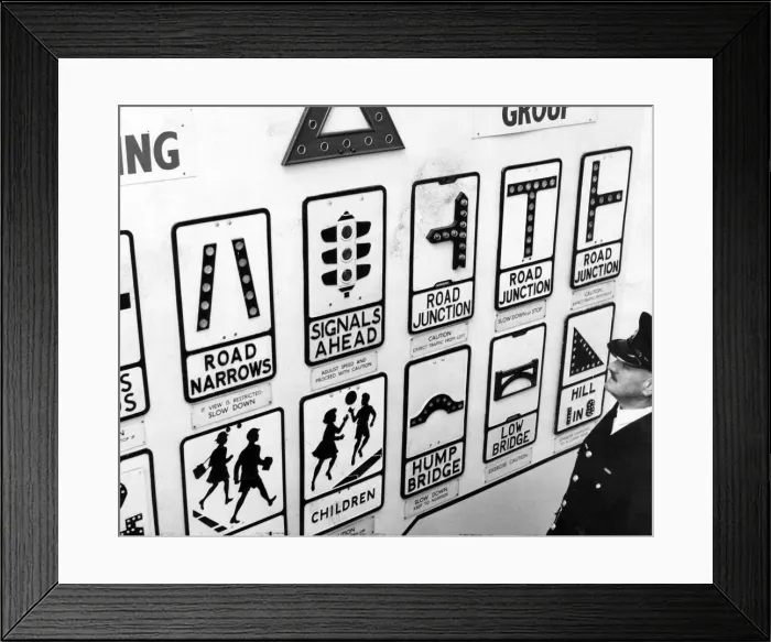 Framed Print : Road safety in Liverpool. 8th May 1959 Framed Print : Road safety in Liverpool. 8th May 1959