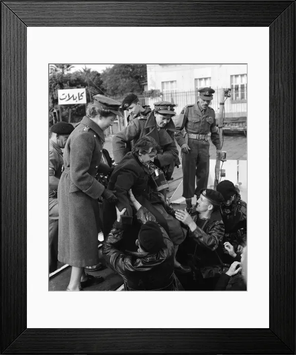 Framed Print : Suez Crisis 1956 British civilians, principally Maltese Framed Print : Suez Crisis 1956 British civilians, principally Maltese