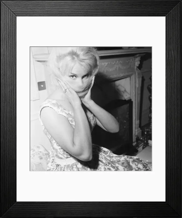 Framed Print : Elke Sommer, German actress aged 19 years old, in London to shoot scenes for new film