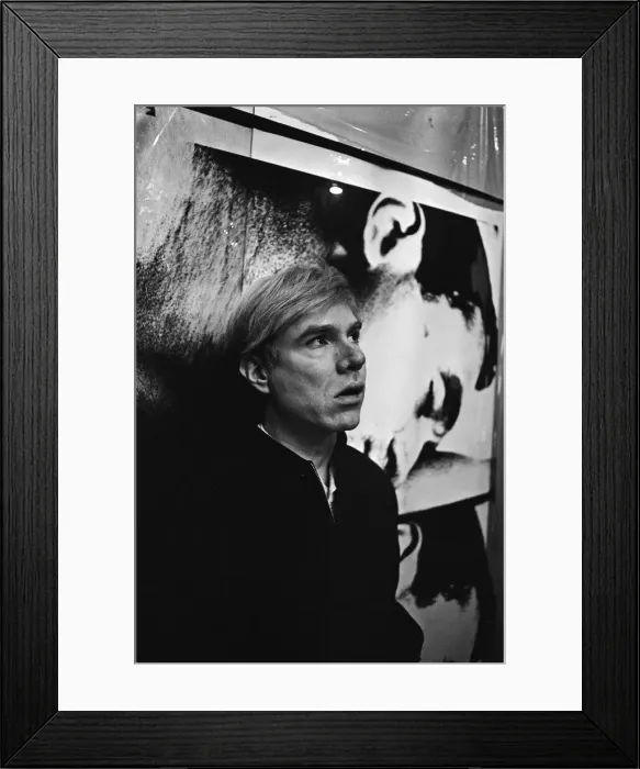 Framed Print : Andy Warhol at his studio in New York. 28th October 1965 Framed Print : Andy Warhol at his studio in New York. 28th October 1965