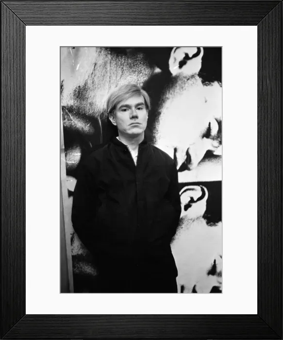 Framed Print : Andy Warhol at his studio in New York. 28th October 1965 Framed Print : Andy Warhol at his studio in New York. 28th October 1965