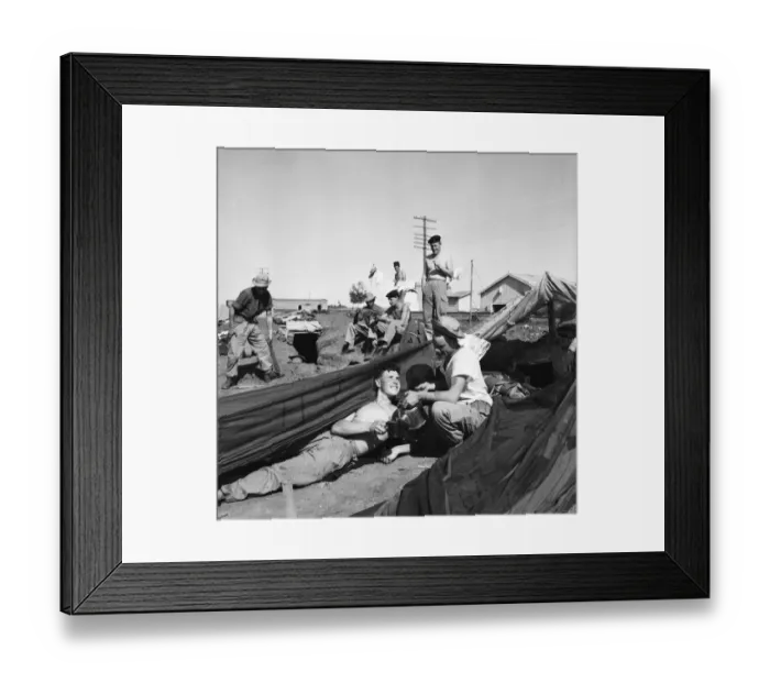 Framed Print : Suez Crisis 1956 Alf Biggs of the 1st Battalion Royal West Kent Regiment gets an Framed Print : Suez Crisis 1956 Alf Biggs of the 1st Battalion Royal West Kent Regiment gets an