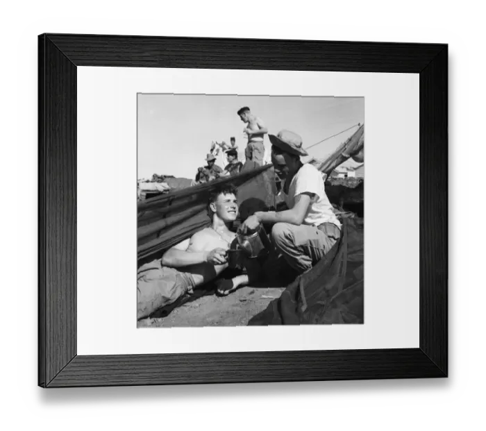 Framed Print : Suez Crisis 1956 Alf Biggs of the 1st Battalion Royal West Kent Regiment gets an Framed Print : Suez Crisis 1956 Alf Biggs of the 1st Battalion Royal West Kent Regiment gets an
