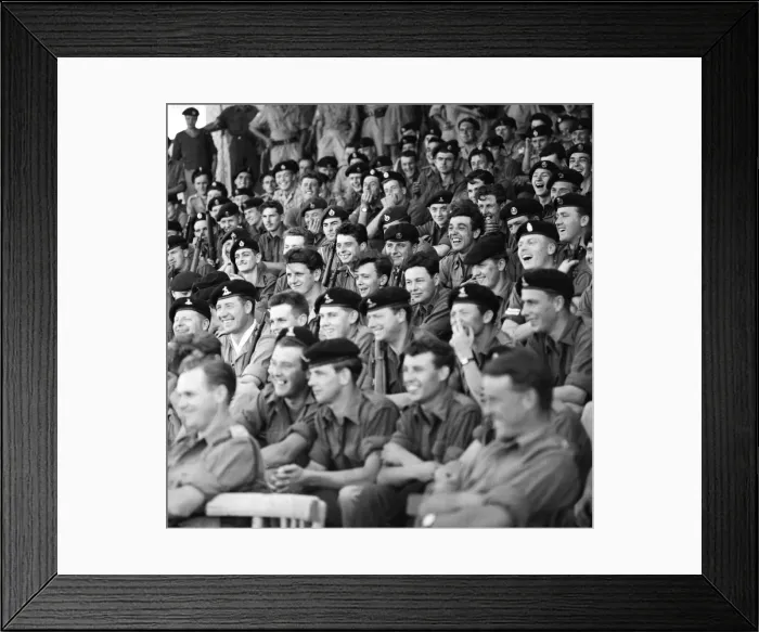 Framed Print : Suez Crisis 1956 The troops enjoying a concert party in Port Said H9407