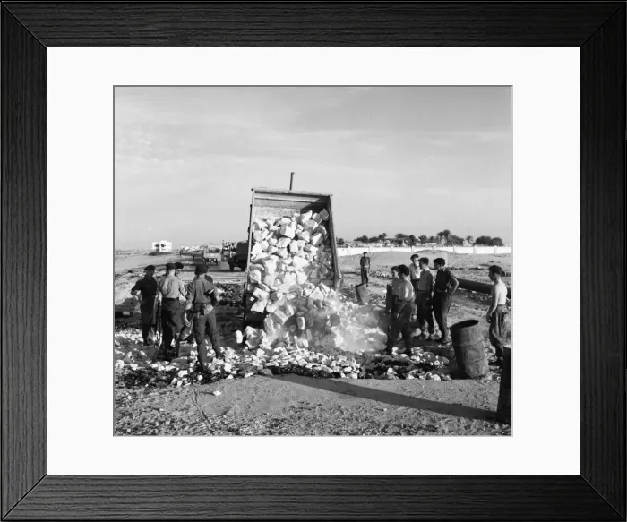 Framed Print : Suez Crisis 1956 Pioneer Corps filling a gap in the coast road near Gamil Framed Print : Suez Crisis 1956 Pioneer Corps filling a gap in the coast road near Gamil