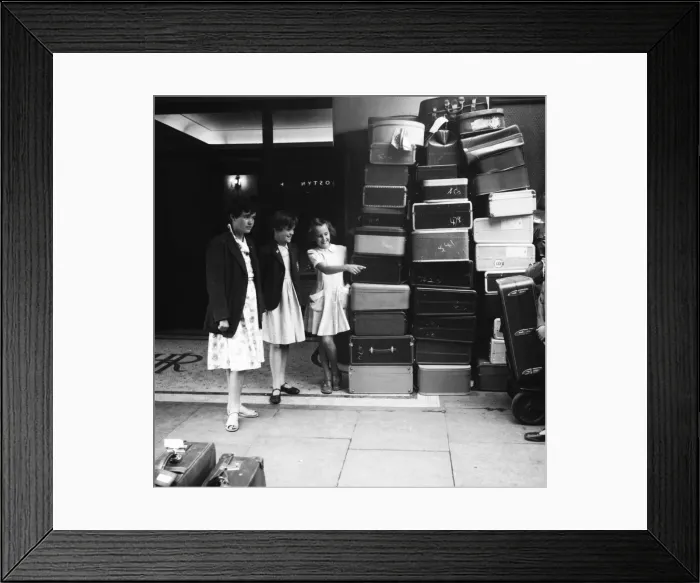 Framed Print : Suez Crisis 1956 British children evacuated from Egypt arrive at a hotel in London