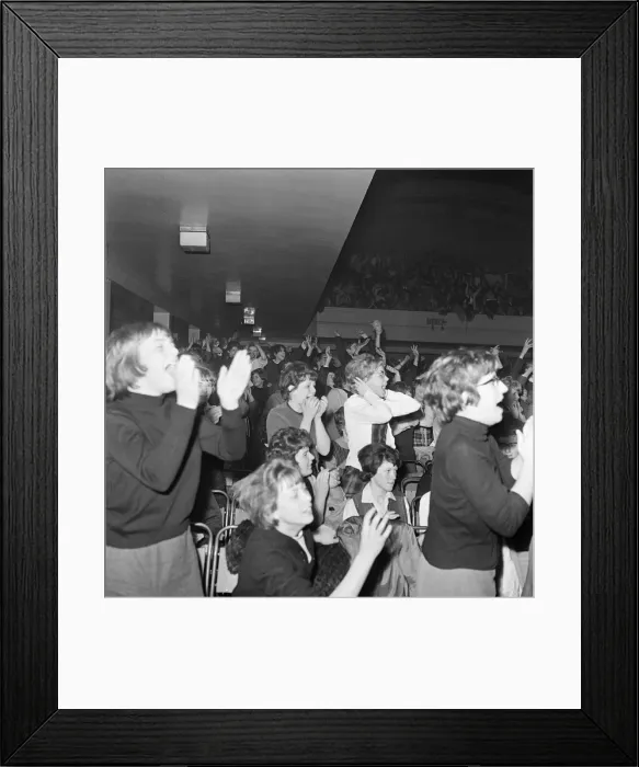 Framed Print : The Beatles Autumn 1963 UK Tour, De Montfort Hall, Leicester, Sunday 1st December 1963