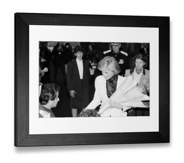 Framed Print : Princess Diana, arrives to officially open Acorns Childrens Hospice