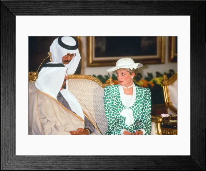 Framed Print : Prince and Princess of Wales, Middle East Tour November 1986 Framed Print : Prince and Princess of Wales, Middle East Tour November 1986